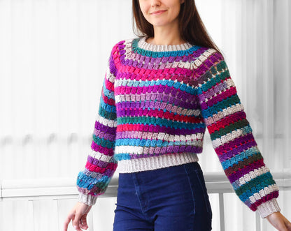 Häkelanleitung Amaya Einfacher - Raglan Sweater – PDF (XS–3XL)