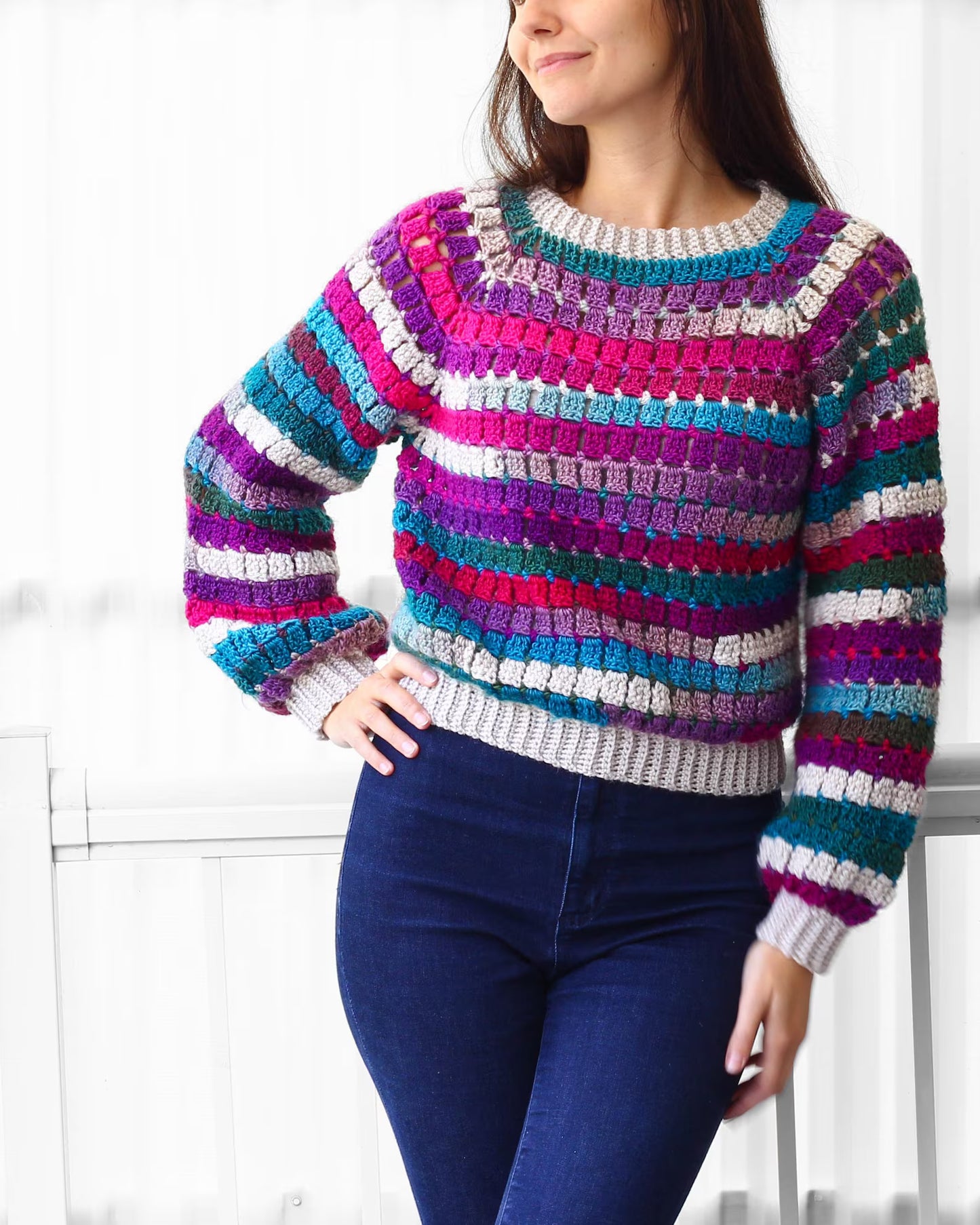 Häkelanleitung Amaya Einfacher - Raglan Sweater – PDF (XS–3XL)