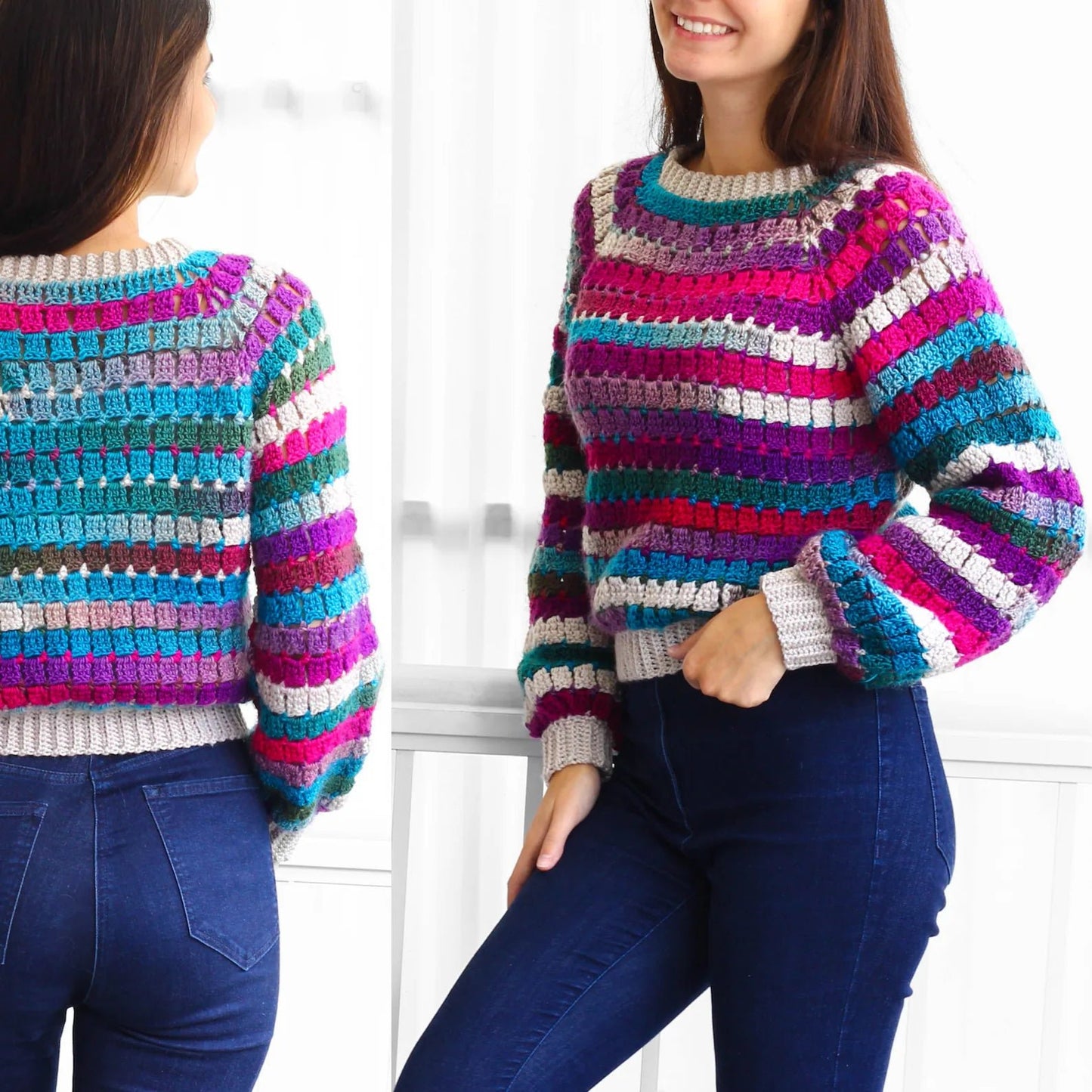 Häkelanleitung Amaya Einfacher - Raglan Sweater – PDF (XS–3XL) - Hakel Liebe