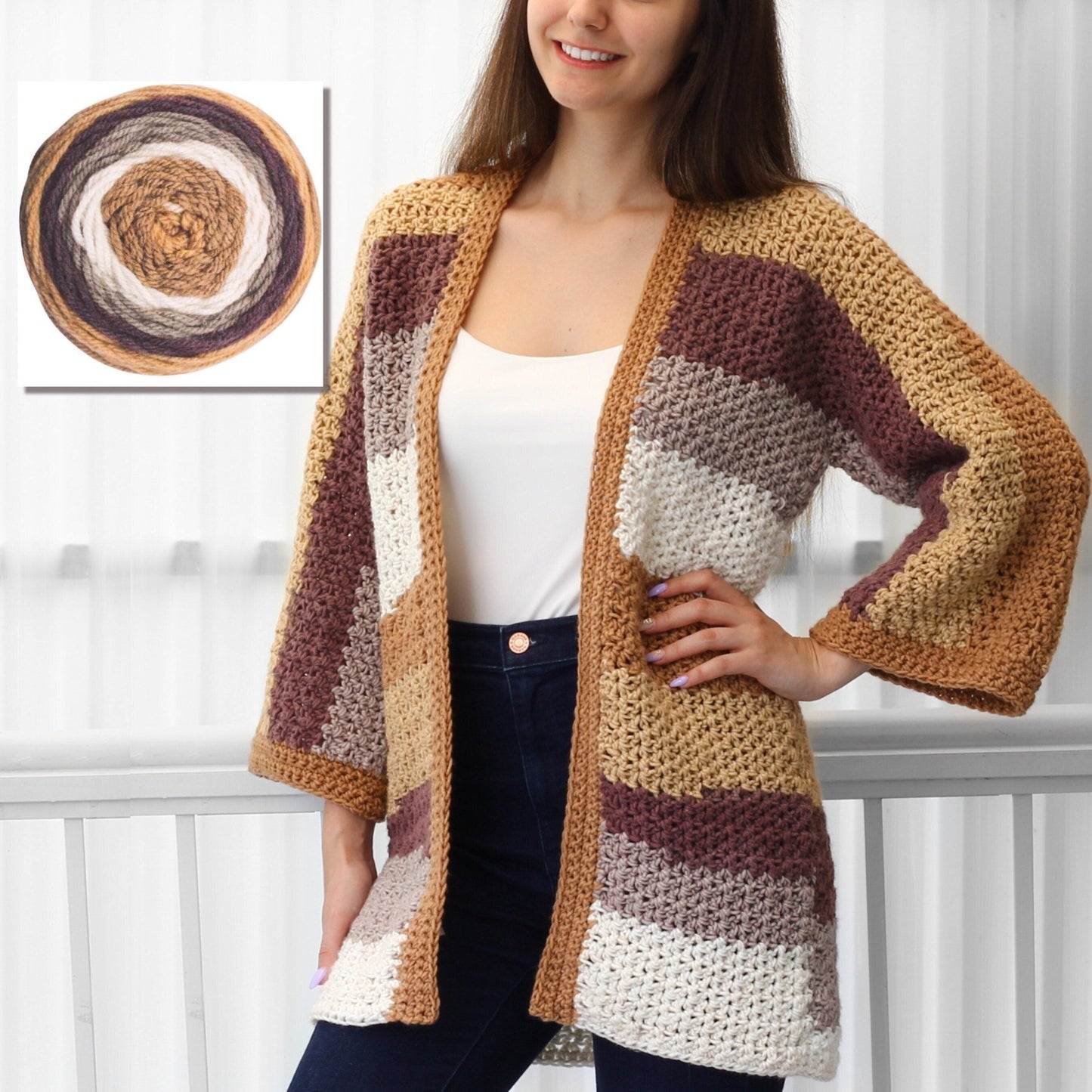Häkelanleitung CHLOE Kimono Cardigan – PDF (XS–3XL) - Hakel Liebe