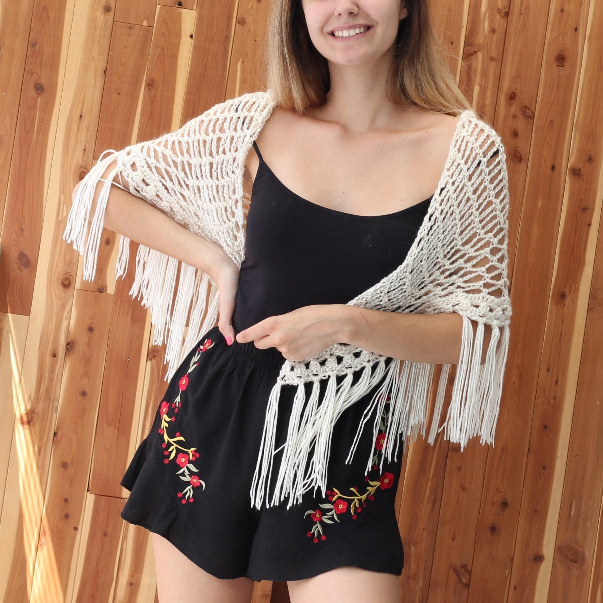 Häkelanleitung MEDA Boho Dreiecktuch – PDF Anfänger - Hakel Liebe