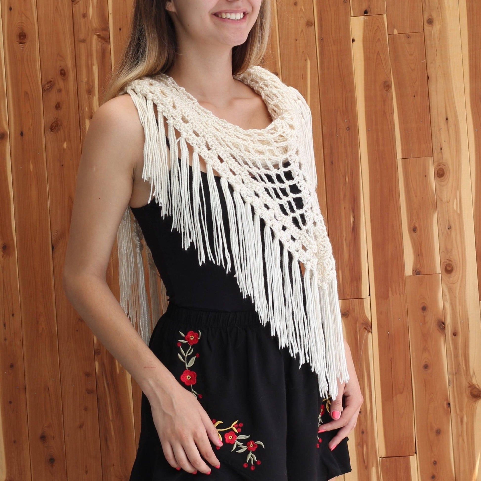 Häkelanleitung MEDA Boho Dreiecktuch – PDF Anfänger - Hakel Liebe