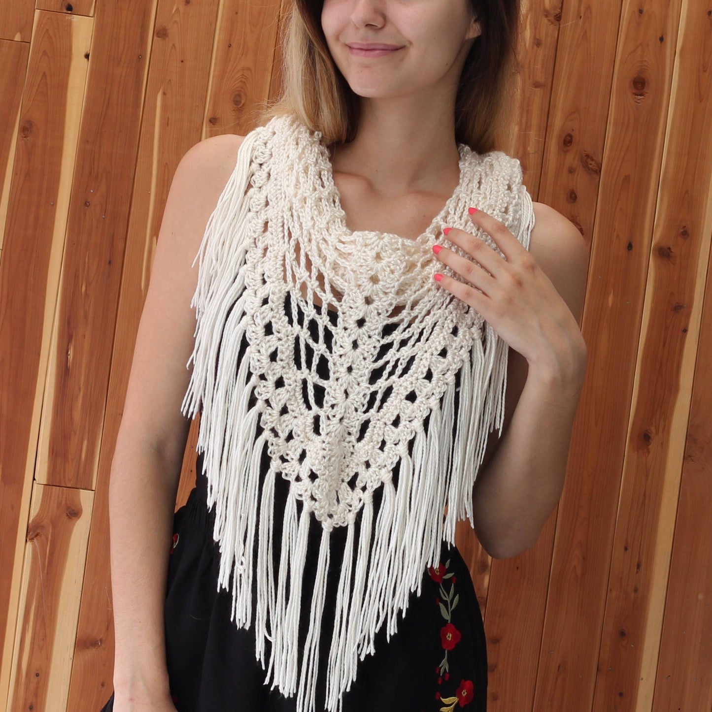 Häkelanleitung MEDA Boho Dreiecktuch – PDF Anfänger - Hakel Liebe