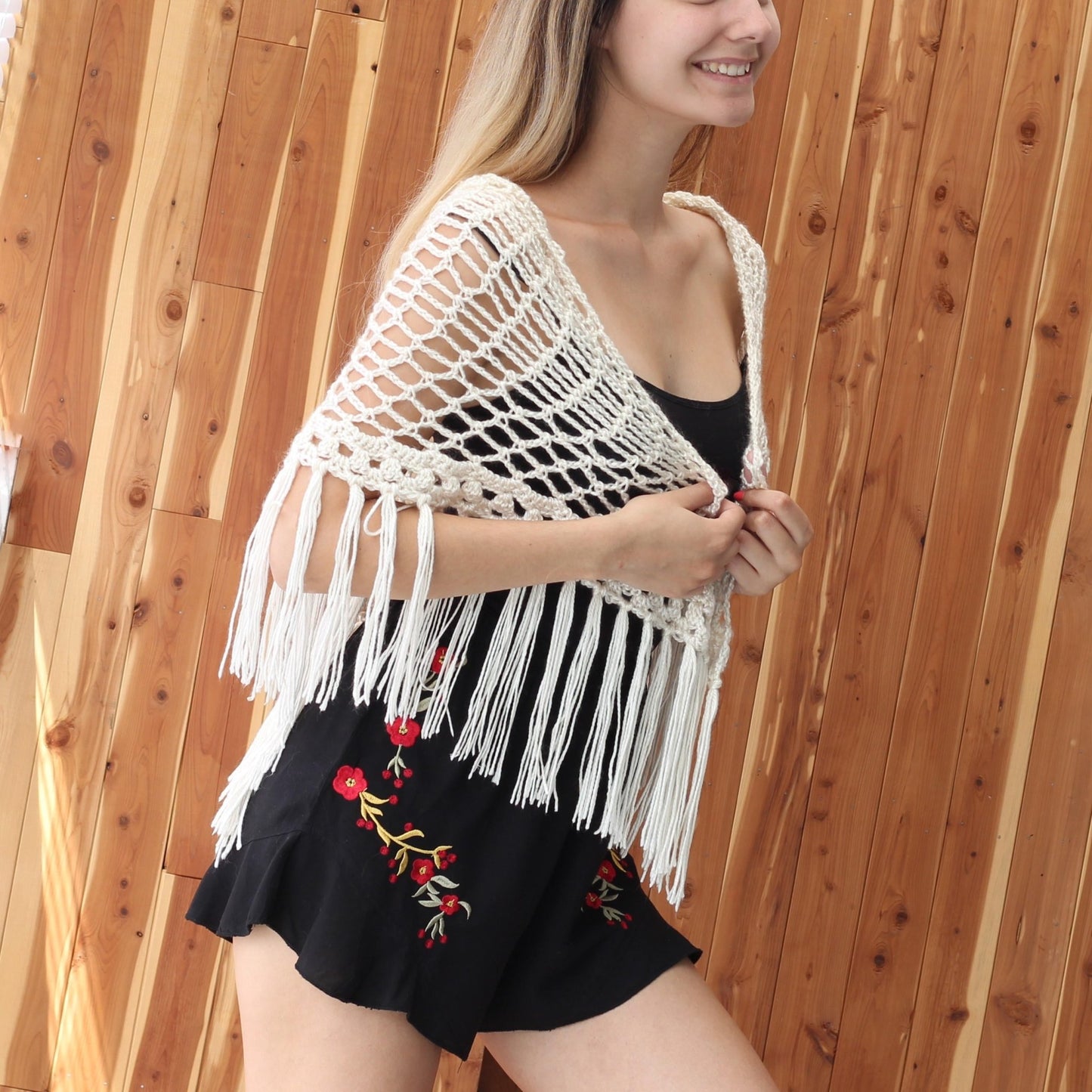 Häkelanleitung MEDA Boho Dreiecktuch – PDF Anfänger - Hakel Liebe