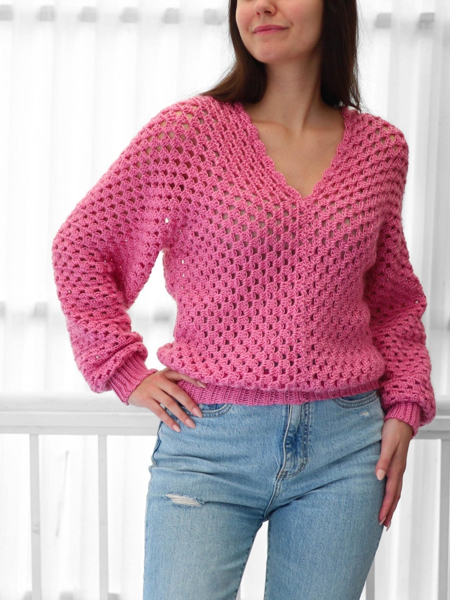 Häkelanleitung MILLIE Granny Pullover – PDF (XS–3XL) - Hakel Liebe